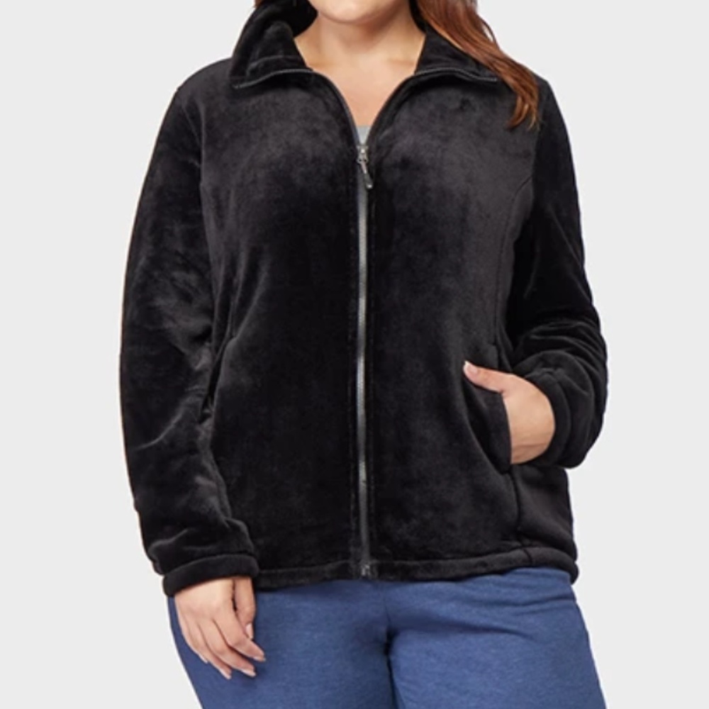 Women’s Plus Size Luxe Sherpa Fleece Jacket